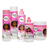 Kit Tratamento Capilar Sos Cachos Kids Infantil Salon Line