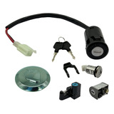 Kit Trava Contato Ignição Tampa Cg Titan 125 2002 2003 2004