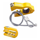 Kit Trava Disco Cadeado Manete Corrente Capacete Cabo