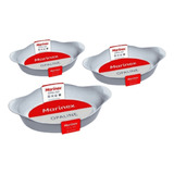 Kit Travessa Tipo Porcelana Branca Oval 3 Pçs Envio Rápido