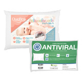 Kit Travesseiro Antissufocante Nasa + Capa De Zíper