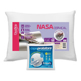 Kit Travesseiro Nasa Cervical 50x70cm Duoflex C/ Capa