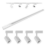 Kit Trilho Eletrificado 1m C/ 4 Spots 10w 4000k Luz Neutra