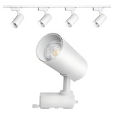 Kit Trilho Eletrificado 2m Branco + 4 Spots Led 7w Luz Fria Cor Branco Frio 110v/220v (bivolt)