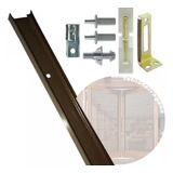 Kit Trilho Reforçado Para Porta Camarão Aço Bronze De 91 Cm