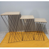Kit Trio Cubo Teia Quadrado Festa Decoração 3 Pecas 
