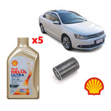 Kit Troca De Óleo Shell 5w40 Jetta 2.0 Tsi 200cv Até 2012 