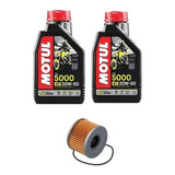 Kit Troca Óleo 2l Motul 5000 20w50+ Filtro Ninja250