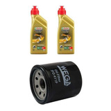 Kit Troca Oleo Castrol 10w50 Para Kawasaki Kvf 650 650 02-03