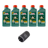Kit Troca Óleo Castrol 5w40 Jetta Tsi 2.0 16v 200cv 2010/