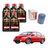 Kit Troca Óleo Motul 8100 5w40 + Filtro Original Civic Si 07