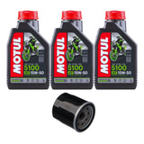 Kit Troca Óleo/filtro Fram Motul 5100 15w50 Xj6 Hornet Cbr