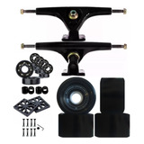 Kit Truck Longboard 180mm Invertido + Rodas Long 70mm Branca