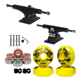 Kit Truck Skate 139mm + Rodas 53+ Rolamento Kolami+ Parafuso