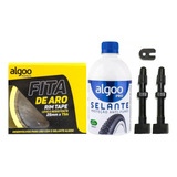 Kit Tubeless Selante 500ml + Fita Aro 25 Mm + Par Válvula