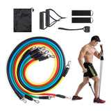Kit Tubing Elástico 11 Itens Treinamento Funcional Pilates