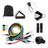 Kit Tubing Elástico 11 Itens Treinamento Funcional Pilates