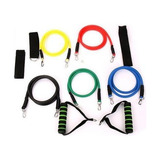 Kit Tubing Elástico 11 Itens Treinamento Funcional Pilates