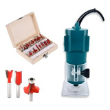 Kit Tupia Laminadora 6mm 650w + Jogo De Fresas Tupia 15pç
