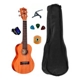 Kit Ukulele Shelby Soprano Su21m Elétrico Capa + Afinador