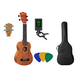 Kit Ukulele Shelby Su21m Soprano Acústico+capa+afinador 