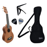 Kit Ukulele Soprano 21k Profissional + Capotraste + Bag