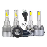 Kit Ultra Led H4 Farol Alto Baixo + Milha 30000 Lm Branco
