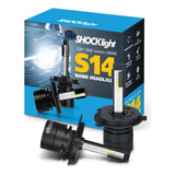 Kit Ultra Led H4 S14 Shocklight Nano Farol Alto+baixo 6000k