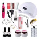 Kit Unha Acrigel Fibra Cabine Lixa Gel Top Primer