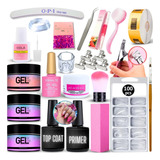 Kit Unha Gel Completo Fibra Manicure