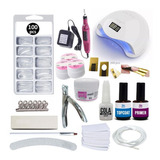Kit Unha Manicure Profissional Gel Acrigel Fibra Cabine Lixa
