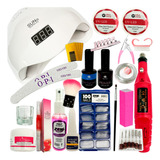 Kit Unhas Em Gel Pre Fibra Cabine Caneta Hidratante 
