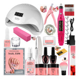 Kit Unhas Gel Cabine Lixadeira Alongamento