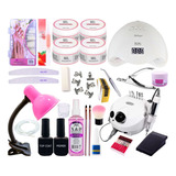 Kit Unhas Gel Lixadeira Eletrica Motor Porquinho Cabine Sun5