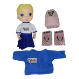 Kit Uniforme Escolar Rosa Para Boneca