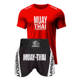 Kit Uppercut Short Muay Thai E Camiseta Treino E Competição