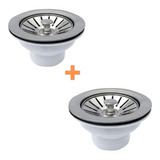 Kit Valvula Americana Pias, Cubas E Tanques 3 1/2 Ralo Inox