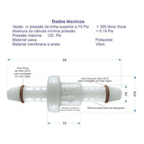 Kit Válvula Retenção Anti Retorno Para Combustível Água Ar