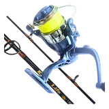 Kit Vara Maciça 1,65m + Molinete 4000 C Linha Drag 6kg 3 Rol