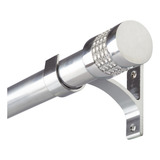 Kit Varão Cortina Até 2,5m 28mm Alumínio Modelo Itália