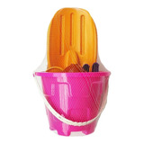 Kit Verão Castelo De Areia Balde De Praia Com 9 Acessórios