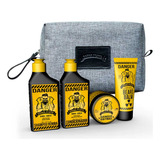 Kit Viagem Danger Barba E Cabelo + Necessaire Barba Forte