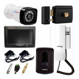 Kit Video Porteiro 8010 Câmera Monitor Fechadura Intelbras