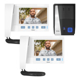 Kit Vídeo Porteiro Hdl Advance Com Câmera 2 Unidades Interna