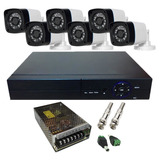 Kit Vigilância 6 Cam Infra Dvr 8 Canais Acesso A Internet