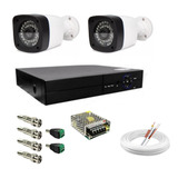 Kit Vigilância Residencial 2 Câmeras Ahd 1.3mp Dvr 4ch P2p 