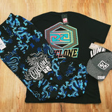 Kit Vilão Cyclone Calça Dragão Azul+camiseta Top+boné Veludo