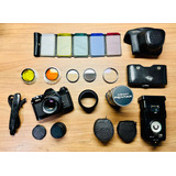 Kit Vintage De Fotografia: Câmera Asahi Pentax Es Ii Com Fla