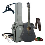 Kit Violão Strinberg Elétrico Sd201hc Half Cutaway Completo Cor Tobbaco Satin Material Do Diapasão Louro Indiano Orientação Da Mão Destro
