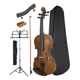Kit Violino 4/4 Completo Espaleira Estante